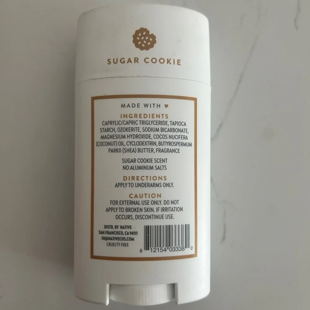 Native Deodorant Sugar Cookie Scent | Paraben & Aluminum Free | New 2.65 oz
